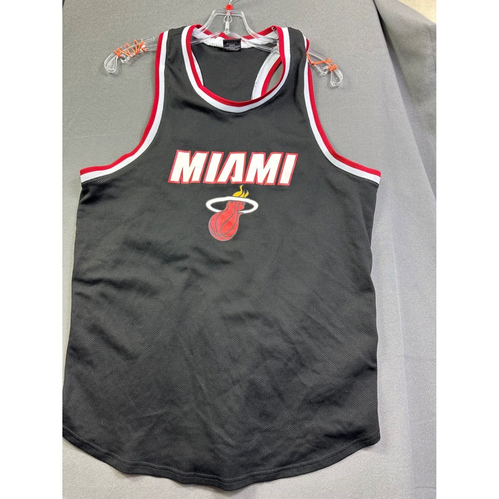 NBA Ultra Game Miami Heat Basketball Tank Top Mens Small Black Jersey Mesh S